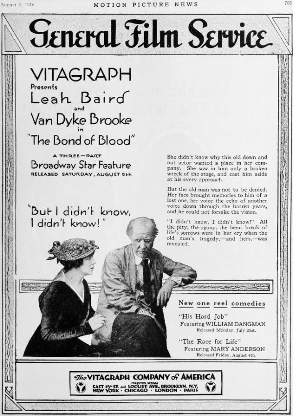 The Bond of Blood (1916) Poster US 645*915px